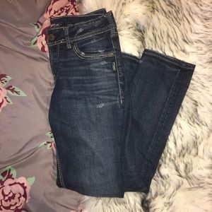 Silver Suki Ankle Slim Dark Wash Jeans